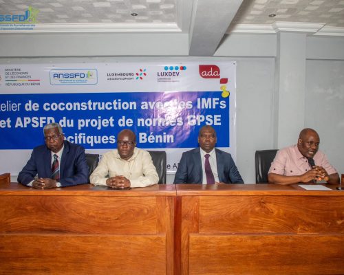 Atelier de co-construction avec les IMF et APSFD du projet de normes GPSE spécifique au Bénin